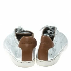 Hermes Metallic Silver Leather Quicker Sneakers Size 40 For Women 14 Hermes Metallic Silver Leather Quicker Sneakers Size 40 For Women -Deals Hermes Store luxury women hermes used shoes p158000 0005
