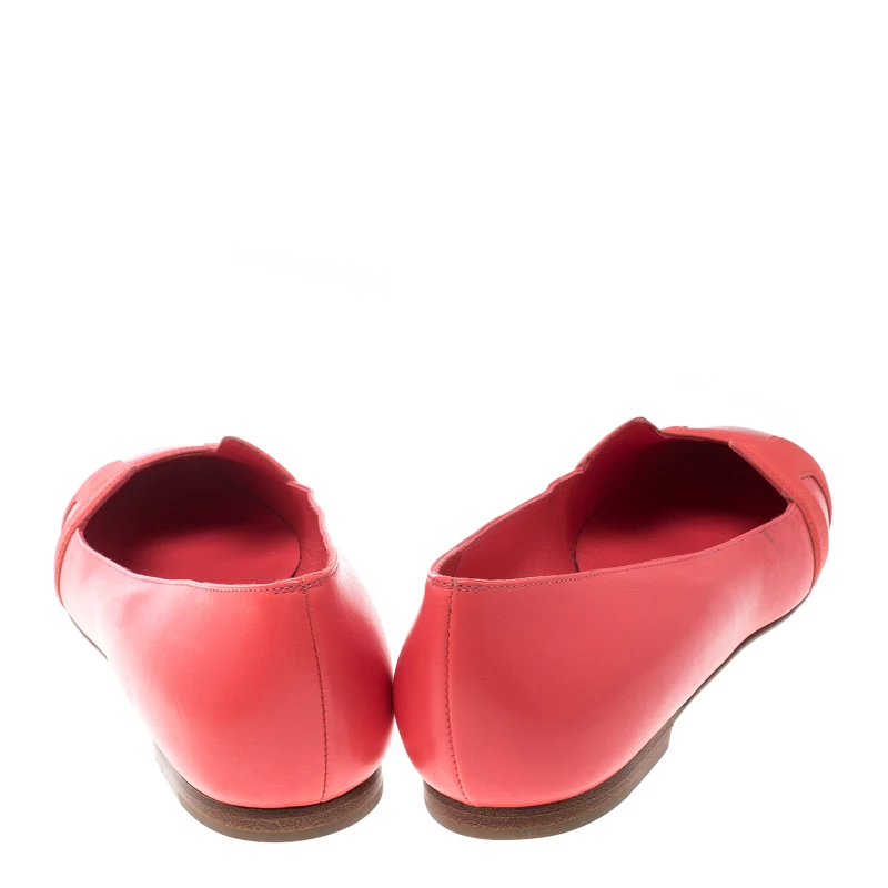 Hermes Sorbet Leather Nice Ballet Flats Size 38.5 For Women 7 Hermes Sorbet Leather Nice Ballet Flats Size 38.5 For Women - Image 5
