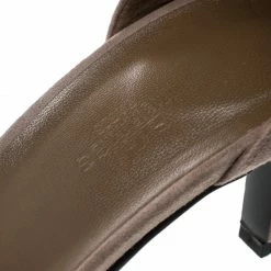 Hermes Beige Suede Night Crystal Powder Ankle Strap Sandals Size 40 For Women -Deals Hermes Store luxury women hermes used shoes p166539 002