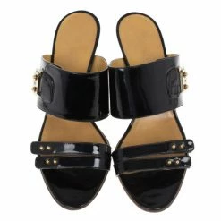 Hermes Black Patent Mules Size 38.5 For Women -Deals Hermes Store luxury women hermes used shoes p16906 006