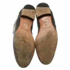 Hermes Grey Suede Leather Brighton Low Ankle Boots Size Size 38 For Women -Deals Hermes Store luxury women hermes used shoes p178775 001