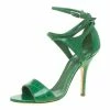 Hermes Green Crocodile Leather Cross Ankle Wrap Sandals Size 38 For Women -Deals Hermes Store luxury women hermes used shoes p181745 004