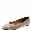 Hermes Beige Suede And Crystal Powder Nice Ballet Flats Size 38 For Women 1 Hermes Beige Suede And Crystal Powder Nice Ballet Flats Size 38 For Women -Deals Hermes Store luxury women hermes used shoes p198297 003
