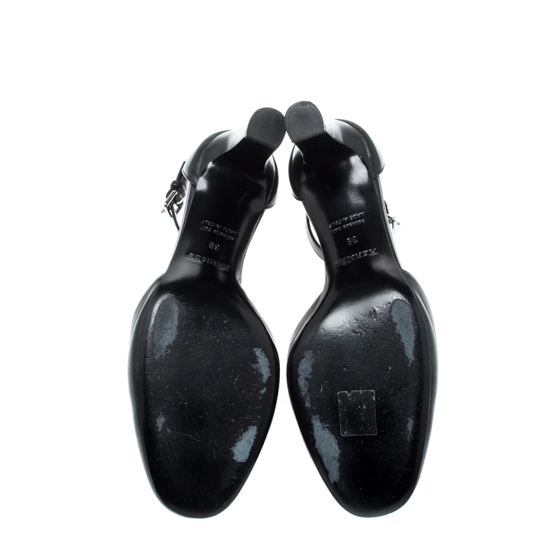Hermes Black Leather Lady 70 Ankle Strap Sandals Size 38 For Women 8 Hermes Black Leather Lady 70 Ankle Strap Sandals Size 38 For Women - Image 6
