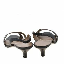 Hermes Black Leather Night Slingback Sandals Size 37 For Women -Deals Hermes Store luxury women hermes used shoes p208261 005