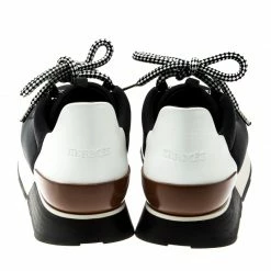 Hermes Monochrome Mesh And Leather Miles Platform Sneakers Size 37 For Women -Deals Hermes Store luxury women hermes used shoes p211773 005