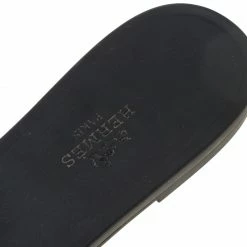 Hermes Black Rubber Nude Slip On Slides Size 37 For Women -Deals Hermes Store luxury women hermes used shoes p217454 002