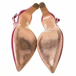 Hermes Pink Leather Slingback Pointed Toe Sandals Size 37 For Women -Deals Hermes Store luxury women hermes used shoes p225452 005