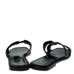 Hermes Black Crystal Embellished Suede Oran Sandals Size 38.5 For Women -Deals Hermes Store luxury women hermes used shoes p230341 003