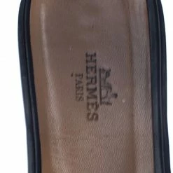 Hermes Black Leather Oran Flat Slides Size 37 For Women -Deals Hermes Store luxury women hermes used shoes p238094 008