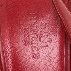 Hermes Hermès Red Leather Night 70 Ankle Strap Sandals Size 36.5 For Women -Deals Hermes Store luxury women hermes used shoes p239823 009