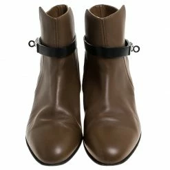 Hermes Brown Leather Neo Ankle Boots Size 38.5 For Women -Deals Hermes Store luxury women hermes used shoes p242528 001