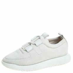 Hermes White Mesh Team Sneakers Size 38 For Women