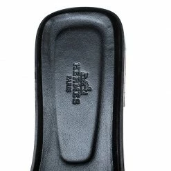 Hermes Black Glitter Leather Oran Flat Slides Size 41 For Women -Deals Hermes Store luxury women hermes used shoes p244266 004