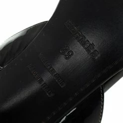 Hermes Black Patent Night Slingback Sandals Size 39 For Women -Deals Hermes Store luxury women hermes used shoes p24583 009