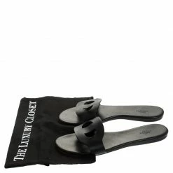 Hermes Black Leather Lisboa Flat Slides Size 39 For Women -Deals Hermes Store luxury women hermes used shoes p247414 009
