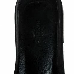 Hermes Black Crystal Embellished Oran Flat Slides Size 38 For Women -Deals Hermes Store luxury women hermes used shoes p249816 008