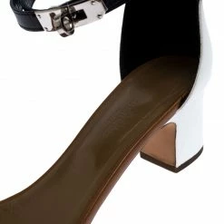 Hermes Tricolor Leather Manege Ankle Wrap Sandals Size 40.5 For Women -Deals Hermes Store luxury women hermes used shoes p251225 009