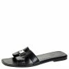Hermes Black Leather Medor Pyramid Oran Flat Slides Size 36.5 For Women 2 Hermes Black Leather Medor Pyramid Oran Flat Slides Size 36.5 For Women -Deals Hermes Store luxury women hermes used shoes p251433 004