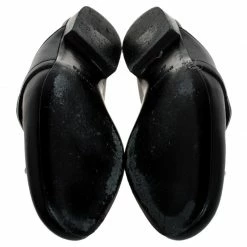 Hermes Black Calfskin Leather Palladium Plated Oz Mules Size 36.5 For Women -Deals Hermes Store luxury women hermes used shoes p251445 002