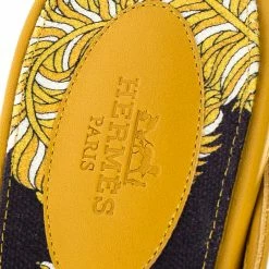 Hermes Mustard Calfskin Leather Palladium Plated Oz Mules Size 41 For Women -Deals Hermes Store luxury women hermes used shoes p255302 009