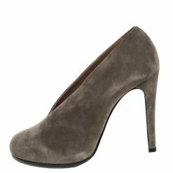 Hermes Khaki Suede Florida Pumps Size 39.5 For Women -Deals Hermes Store luxury women hermes used shoes p257160 005