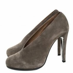 Hermes Khaki Suede Florida Pumps Size 39.5 For Women -Deals Hermes Store luxury women hermes used shoes p257160 007