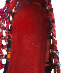 Hermes Hermès Multicolor Woven Silk Minorque Ballet Flats Size 40 For Women -Deals Hermes Store luxury women hermes used shoes p257825 004