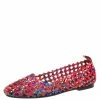 Hermes Hermès Multicolor Woven Silk Minorque Ballet Flats Size 40 For Women