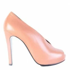 Hermes Pink/Peach Leather Heels Size 37 For Women