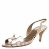 Hermes Metallic Bronze Leather Night Slingback Sandals Size 39 For Women -Deals Hermes Store luxury women hermes used shoes p260466 006