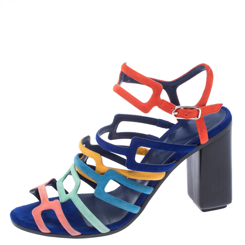 Hermes Multicolor Suede Oracle Sandals Size 38.5 For Women 3 Hermes Multicolor Suede Oracle Sandals Size 38.5 For Women