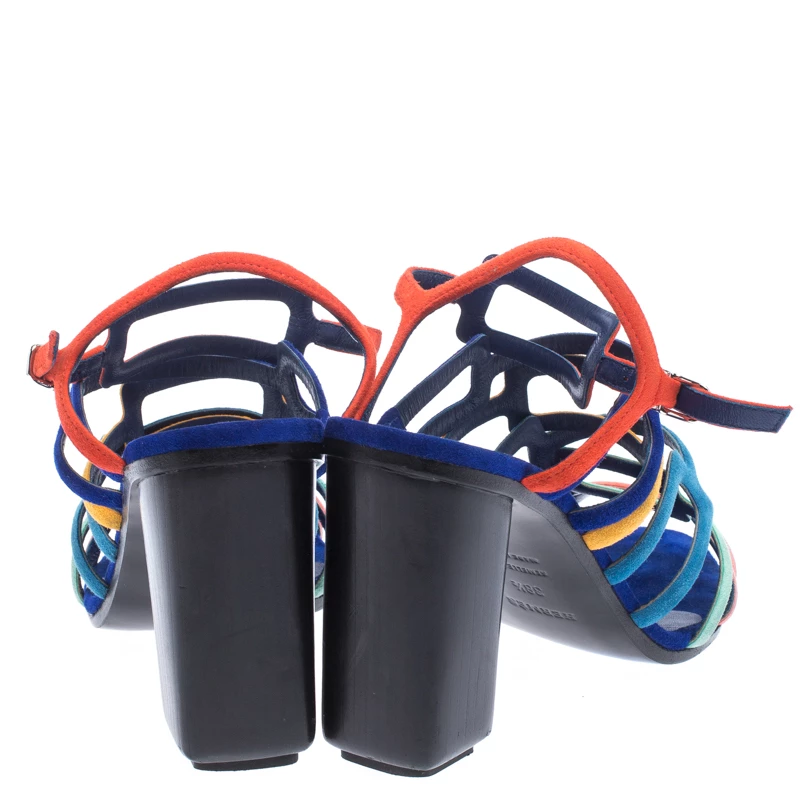 Hermes Multicolor Suede Oracle Sandals Size 38.5 For Women 7 Hermes Multicolor Suede Oracle Sandals Size 38.5 For Women - Image 5