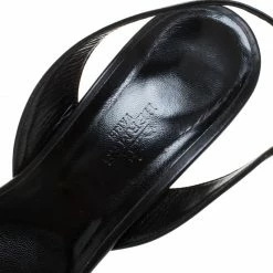 Hermes Black Leather Premiere Ankle Strap Sandals Size 39 For Women -Deals Hermes Store luxury women hermes used shoes p263018 004