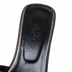 Hermes Metallic Grey Leather Oran Flat Slides 39 For Women -Deals Hermes Store luxury women hermes used shoes p276663 1583213249 003