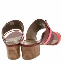 Hermes Tricolor Leather Ovation Slide Sandals Size 39 For Women -Deals Hermes Store luxury women hermes used shoes p282135 002