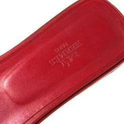 Hermes Red Leather Oran Slide Flats Size 39 For Women -Deals Hermes Store luxury women hermes used shoes p294912 004