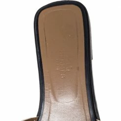 Hermes Black Textured Patent Cut Out Detail Oran Sandals Size 39 For Women -Deals Hermes Store luxury women hermes used shoes p303371 004