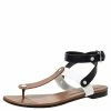 Hermes Tricolor Leather Ankle Wrap Flat Sandals Size 36 For Women -Deals Hermes Store luxury women hermes used shoes p303469 003