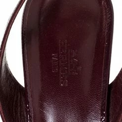 Hermes Burgundy Patent Leather Night Slingback Sandals Size 39 For Women -Deals Hermes Store luxury women hermes used shoes p310195 005