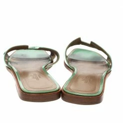Hermes Light Green Patent Leather Oran Flat Slides Size 39 For Women 14 Hermes Light Green Patent Leather Oran Flat Slides Size 39 For Women -Deals Hermes Store luxury women hermes used shoes p315312 005