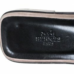 Hermes Multicolor Suede Leather Oran Flat Slides Size 39 For Women -Deals Hermes Store luxury women hermes used shoes p329858 005