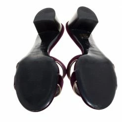 Hermes Purple Velvet Oasis Slide Sandals Size 41 For Women -Deals Hermes Store luxury women hermes used shoes p333924 001