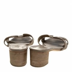 Hermes Grey Lizard Embossed Leather Oasis Open Toe Sandals Size 38.5 For Women 14 Hermes Grey Lizard Embossed Leather Oasis Open Toe Sandals Size 38.5 For Women -Deals Hermes Store luxury women hermes used shoes p335081 006