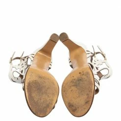 Hermes White Leather Karlotta Cut Out Ankle Strap Sandal Size 40 For Women 15 Hermes White Leather Karlotta Cut Out Ankle Strap Sandal Size 40 For Women -Deals Hermes Store luxury women hermes used shoes p341085 001