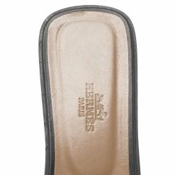 Hermes Black Leather Oran Flat Slides Size 39.5 For Women -Deals Hermes Store luxury women hermes used shoes p341569 007