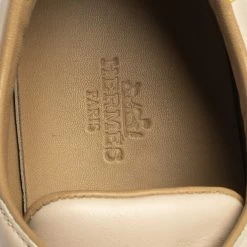 Hermes Beige Pégase Pop Print Leather Quicker Low Top Sneakers Size 38 For Women -Deals Hermes Store luxury women hermes used shoes p347990 002