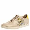 Hermes Beige Pégase Pop Print Leather Quicker Low Top Sneakers Size 38 For Women -Deals Hermes Store luxury women hermes used shoes p347990 004