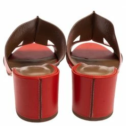 Hermes Cappucine Leather Ostia Slide Sandals Size 39.5 For Women 14 Hermes Cappucine Leather Ostia Slide Sandals Size 39.5 For Women -Deals Hermes Store luxury women hermes used shoes p350334 001