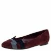 Hermes Burgundy Suede Nice Flats Size 36 For Women -Deals Hermes Store luxury women hermes used shoes p350943 002
